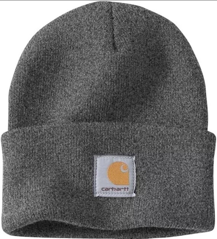 Carhartt Unisex Knit Cuffed Beanie Classic Hat Cap (Gray)