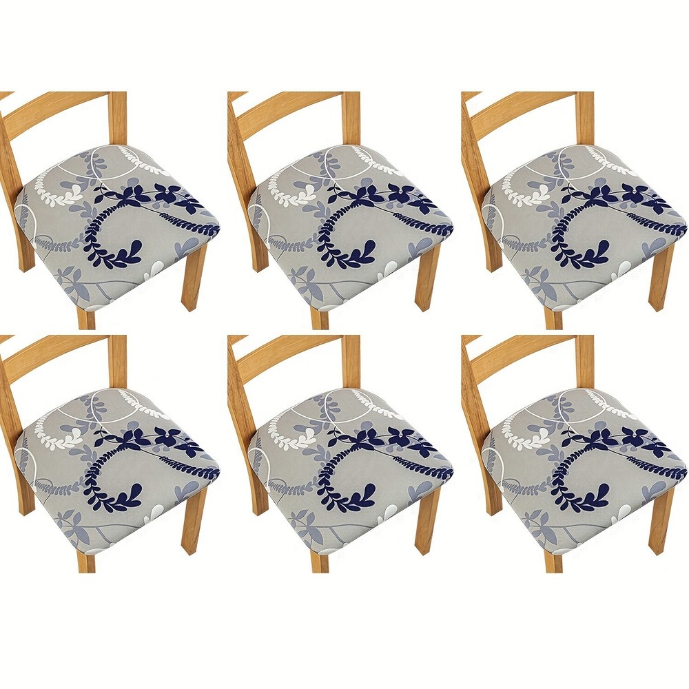 6Pcs Stretch Dining Chair Covers Removable Washable Easy Clean
