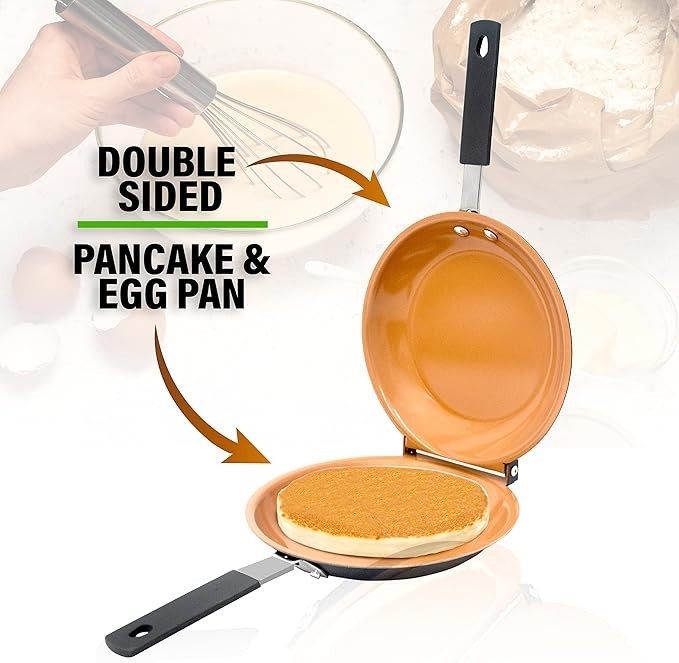 7-Inch Ti-Ceramic Nonstick Pancake Pan with Easy-Flip Design