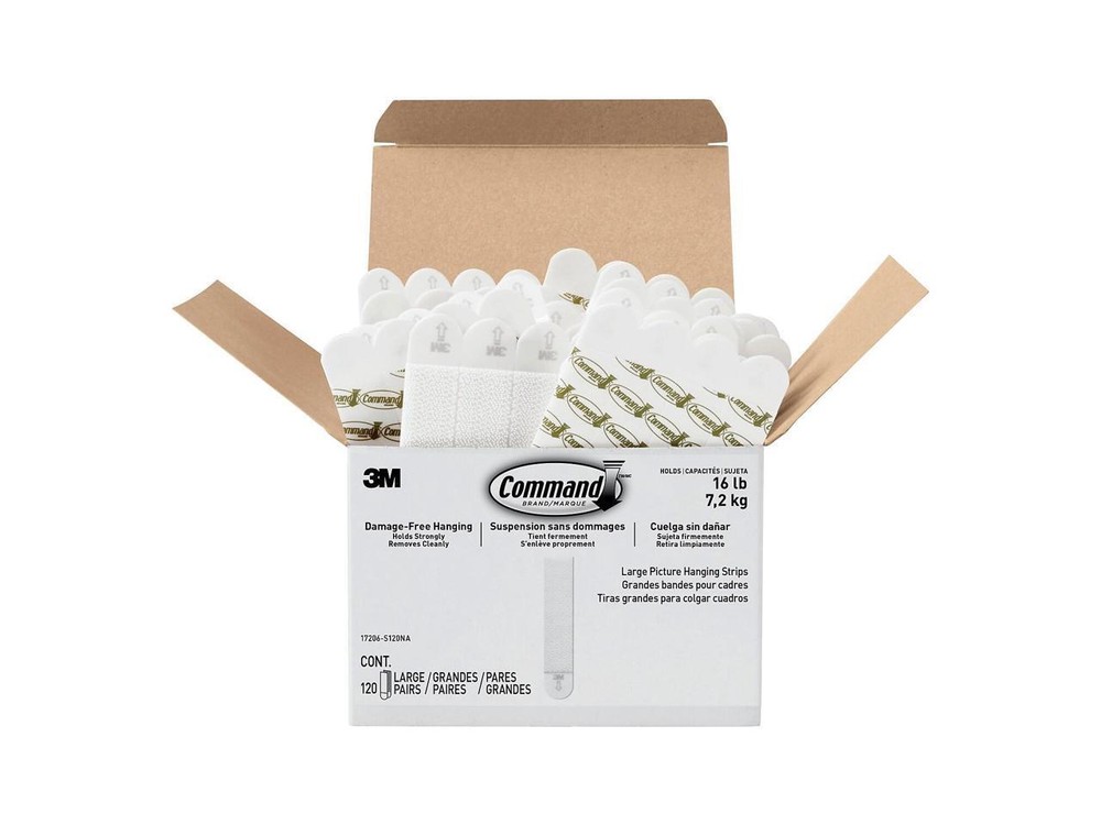 Command Large Picture Hanging Strips White 17206S120NA