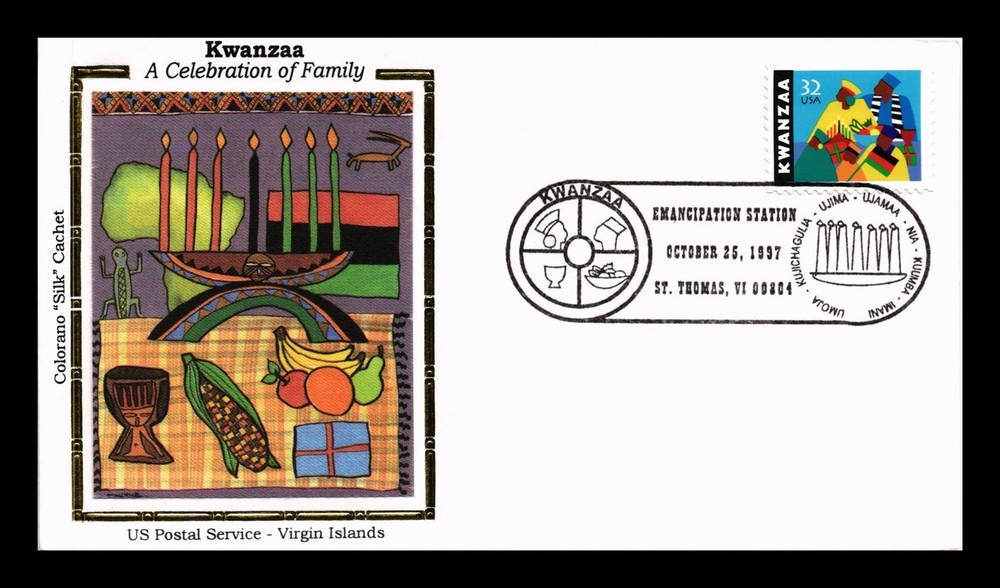 Dr Jim Stamps US Kwanzaa Holiday FDC Colorano Silk Cachet Cover