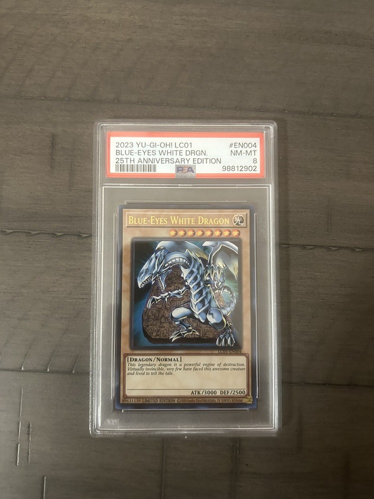 Blue-Eyes White Dragon 25th Anniversary PSA 8 LC01-EN004