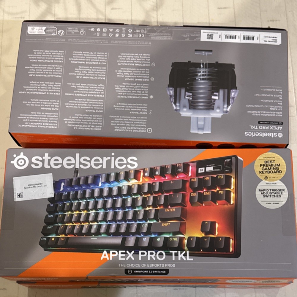 SteelSeries Apex Pro TKL Wired RGB Gaming Keyboard Omnipoint 2.0 QWERTY Black
