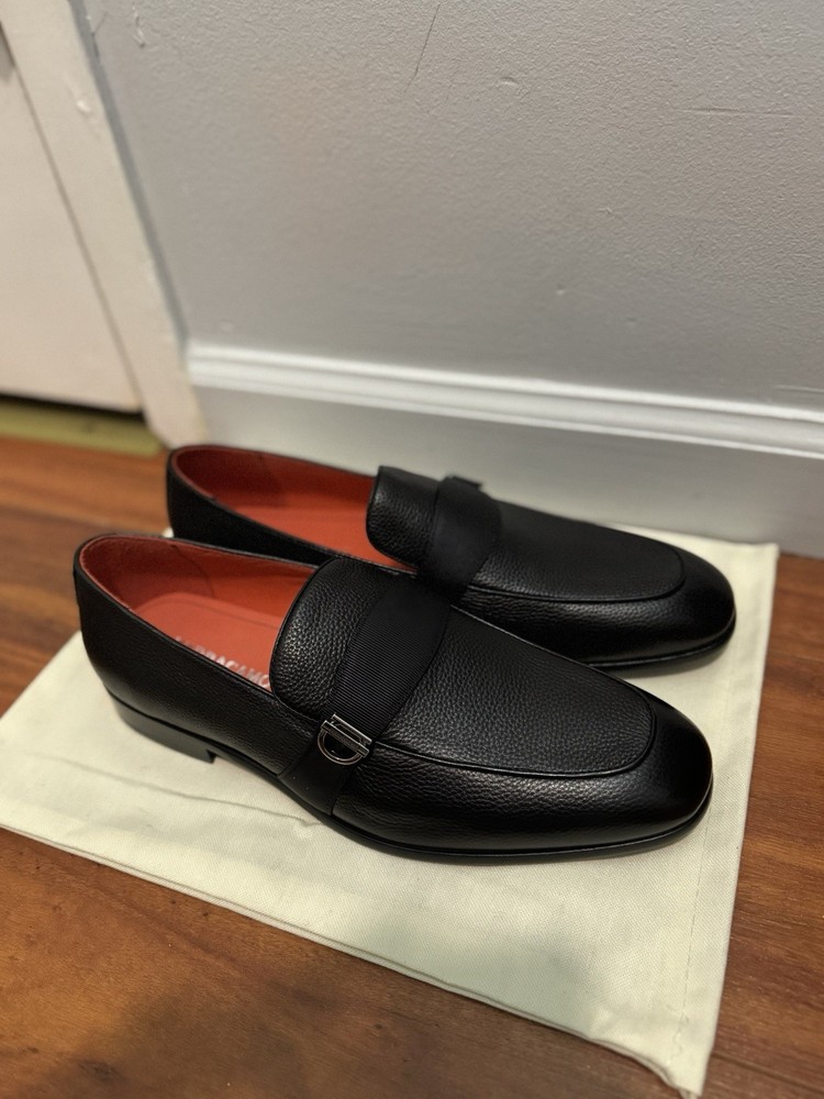 Salvatore Ferragamo Ayden Men's Penny Dress Loafer, Size 8- Black