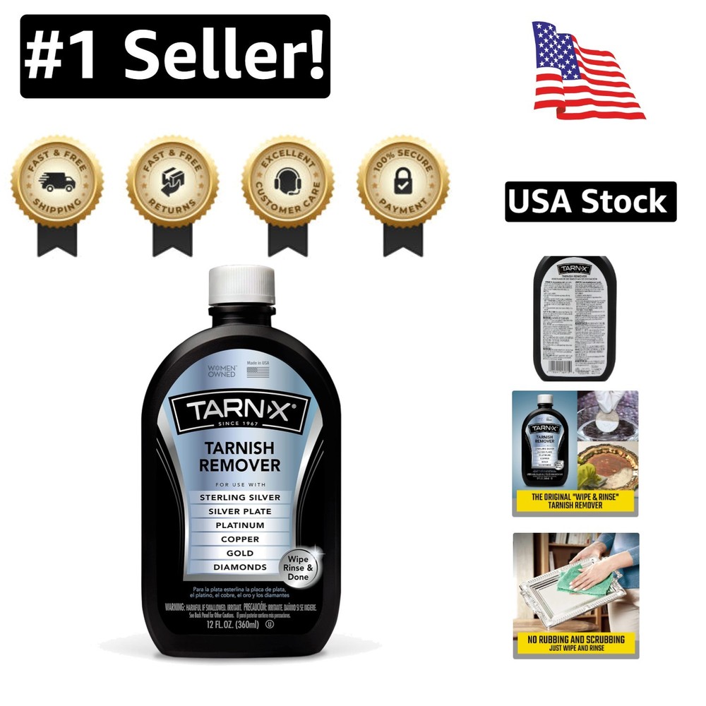 CLR Tarnish Remover 12oz Safe Cleaner for Precious Metals