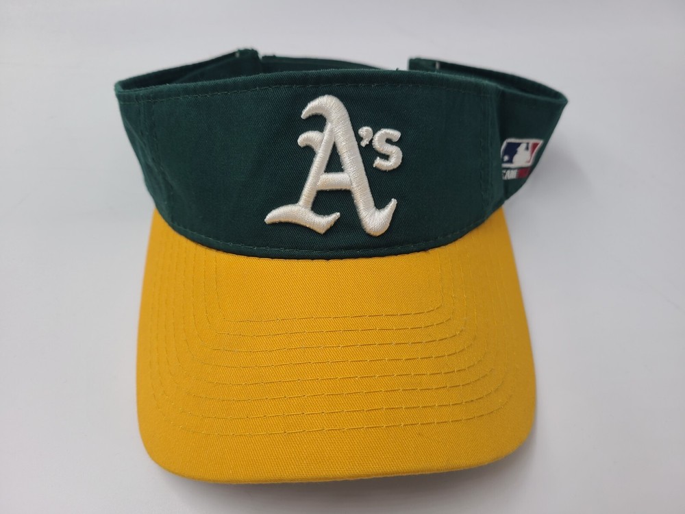 Oakland Athletics A's OC Sports Sun Visor Adjustable Hat Cap MLB Green Yellow