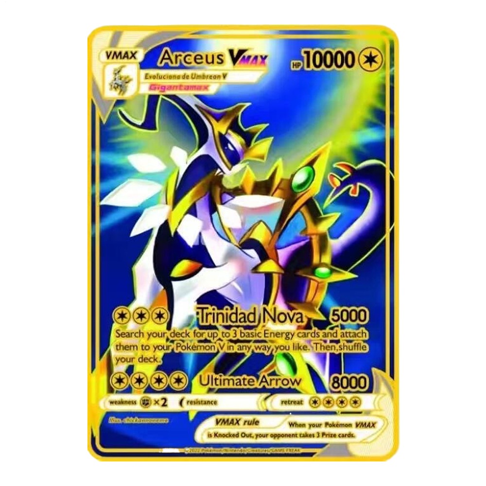 new Arceus VMAX Gold Metal Card  #US