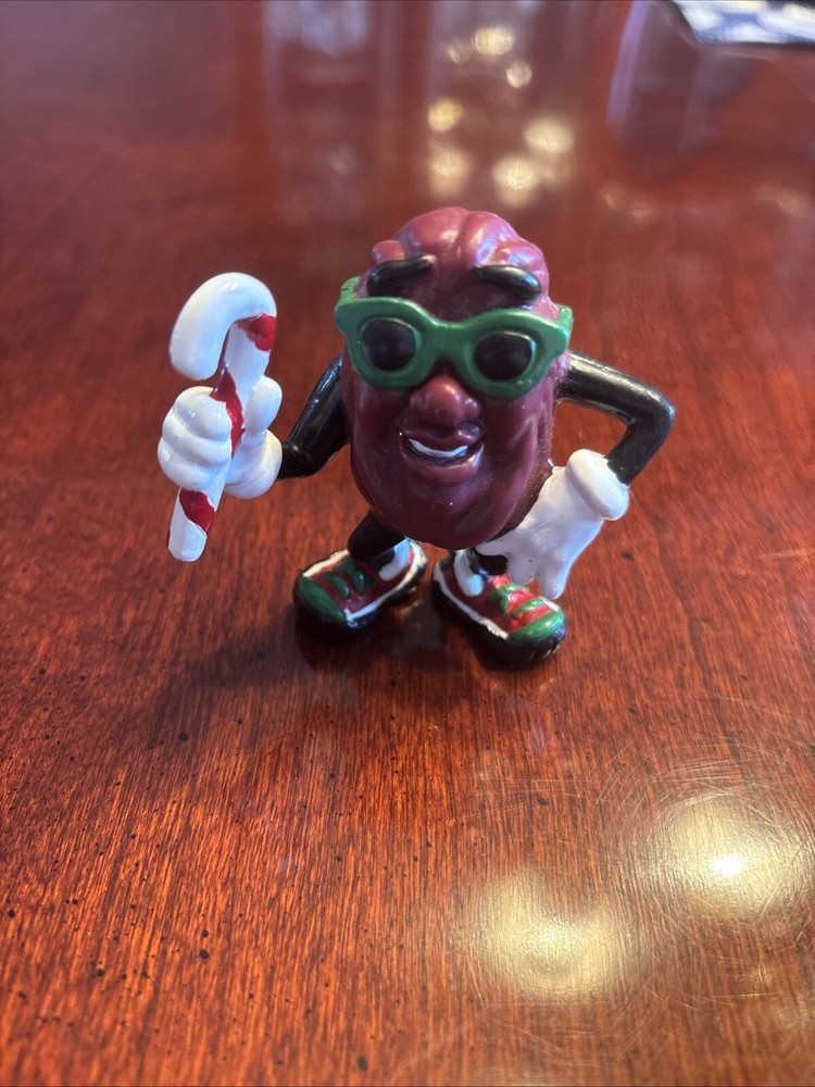 VTG California Raisins Figurine Candy Cane 2.5