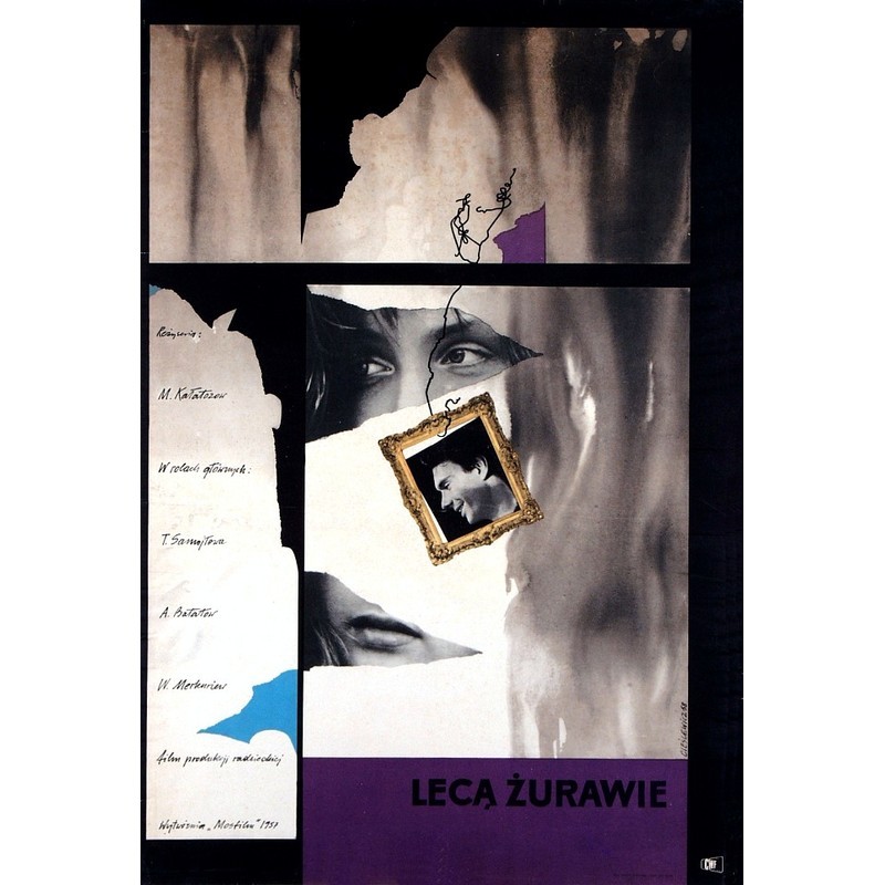 Vintage The Cranes Are Flying Polish Movie Poster Art Print Decor