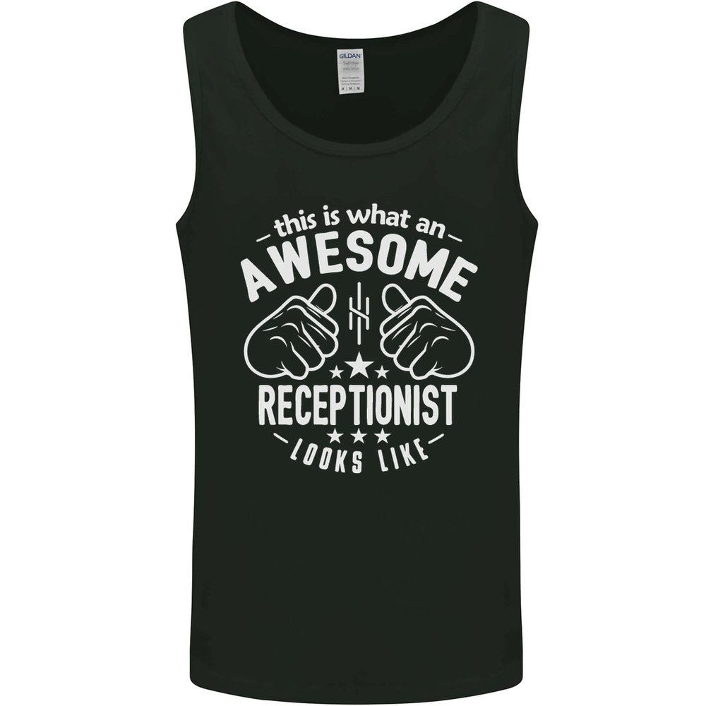 An Awesome Receptionist Looks Like Mens Vest Tank Top