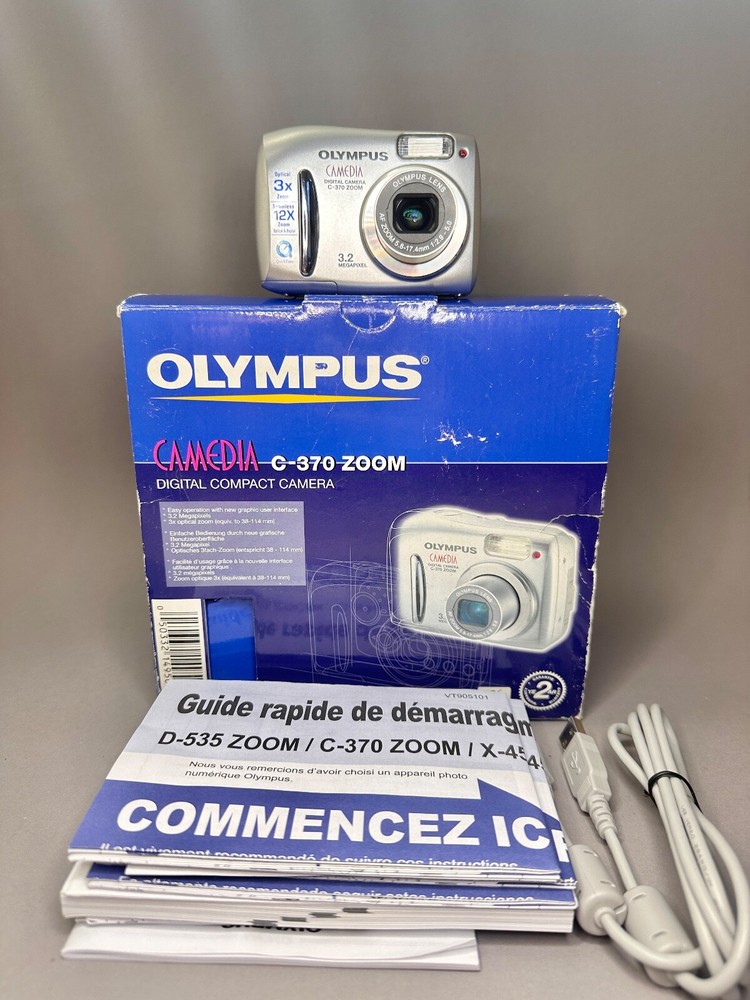 Olympus Digital Camera Camedia C-370 Zoom 3.2MP Silver Tested
