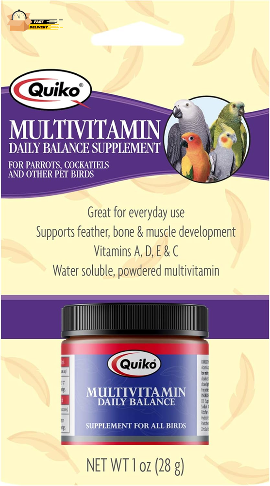 Quiko Multivitamin Daily Balance Vitamin & Mineral Supplement for All Pet Birds