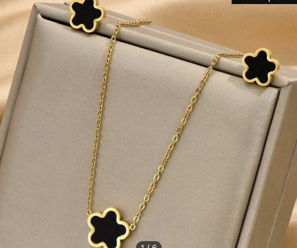 1 Pc Stainless Steel Necklace, Earrings