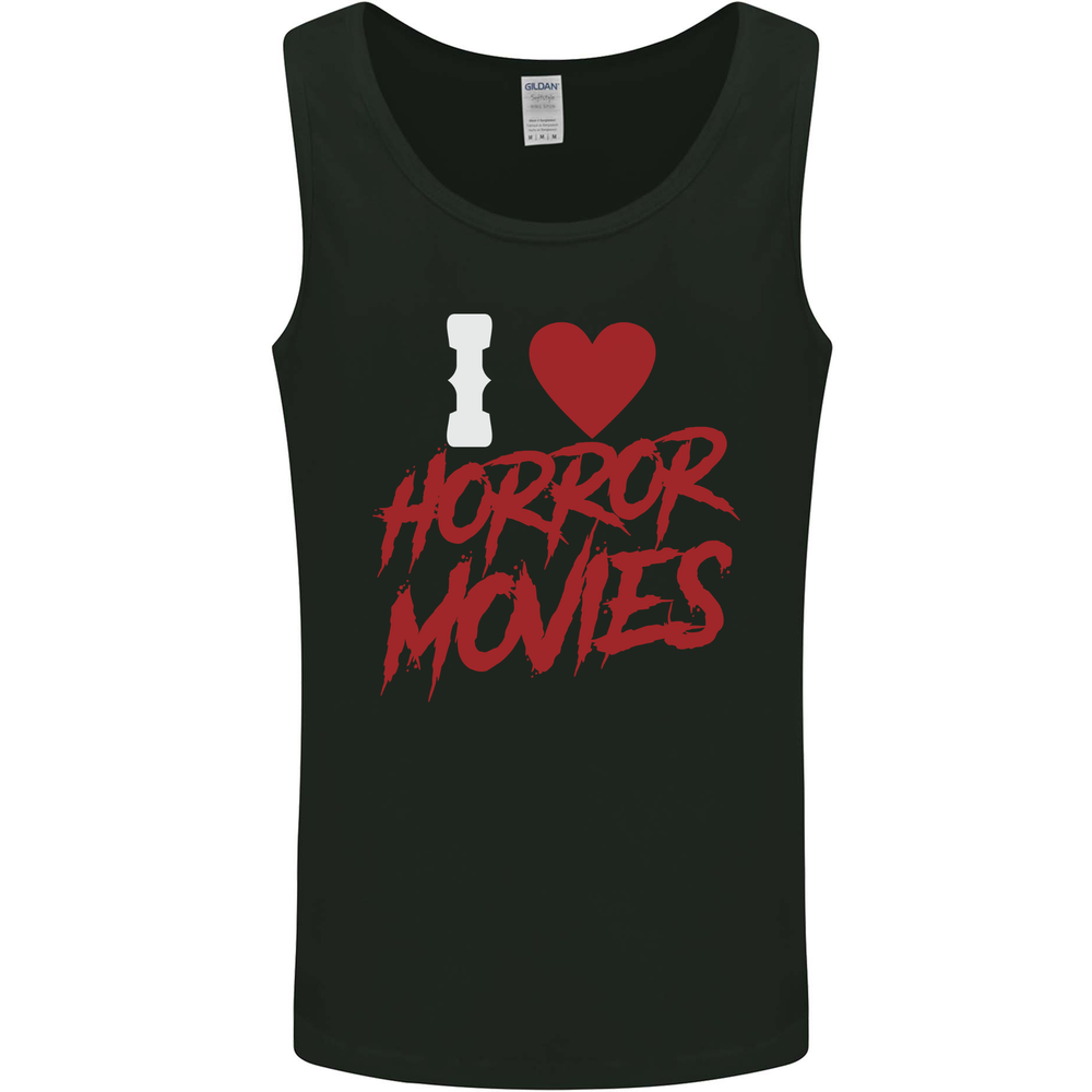 I Love Horror Movies Mens Vest Tank Top