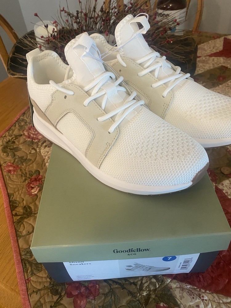 Men's Goodfellow & Co Shaun Ivory Hybrid Dress Sneakers with Memory Foam Size 7