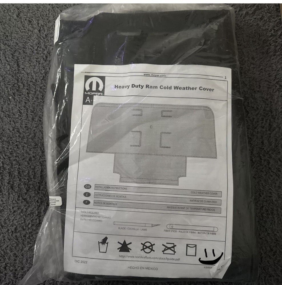 MOPAR For RAM TRUCKS HEAVY DUTY COLD WEATHER GRILLE COVER 68526832AA