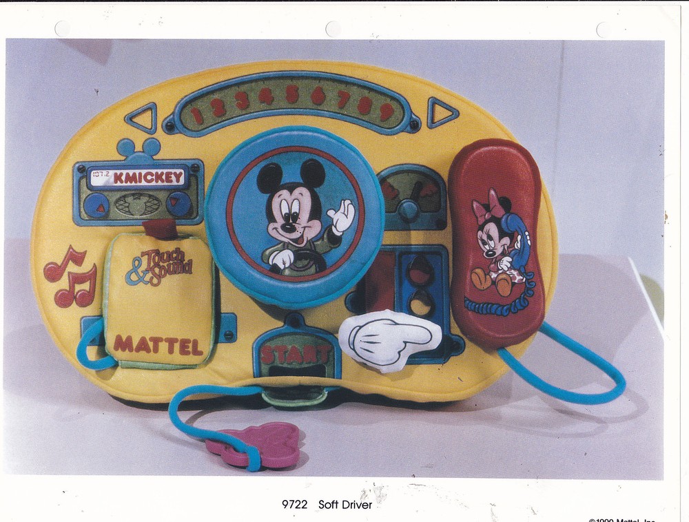 VINTAGE AD SHEET #3293 - 1990 MATTEL - SOFT DRIVER BABY TOY SET