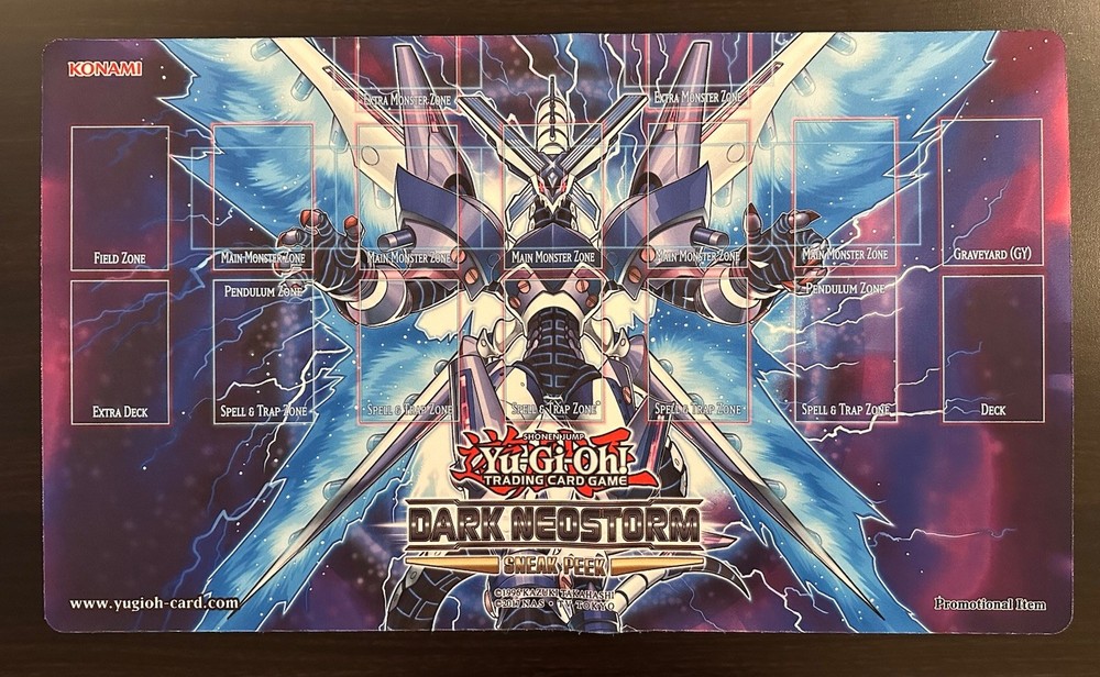 Yugioh Dark Neostorm Sneak Peek Konami Playmat Firewall eXceed Dragon Official