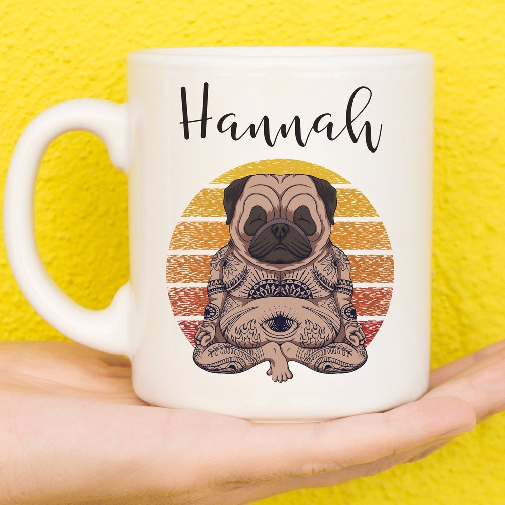 Pug Mug Pug Gift For Dog Lovers Personalised Pug Mug Dog Mum Dog Dad Mothers Day