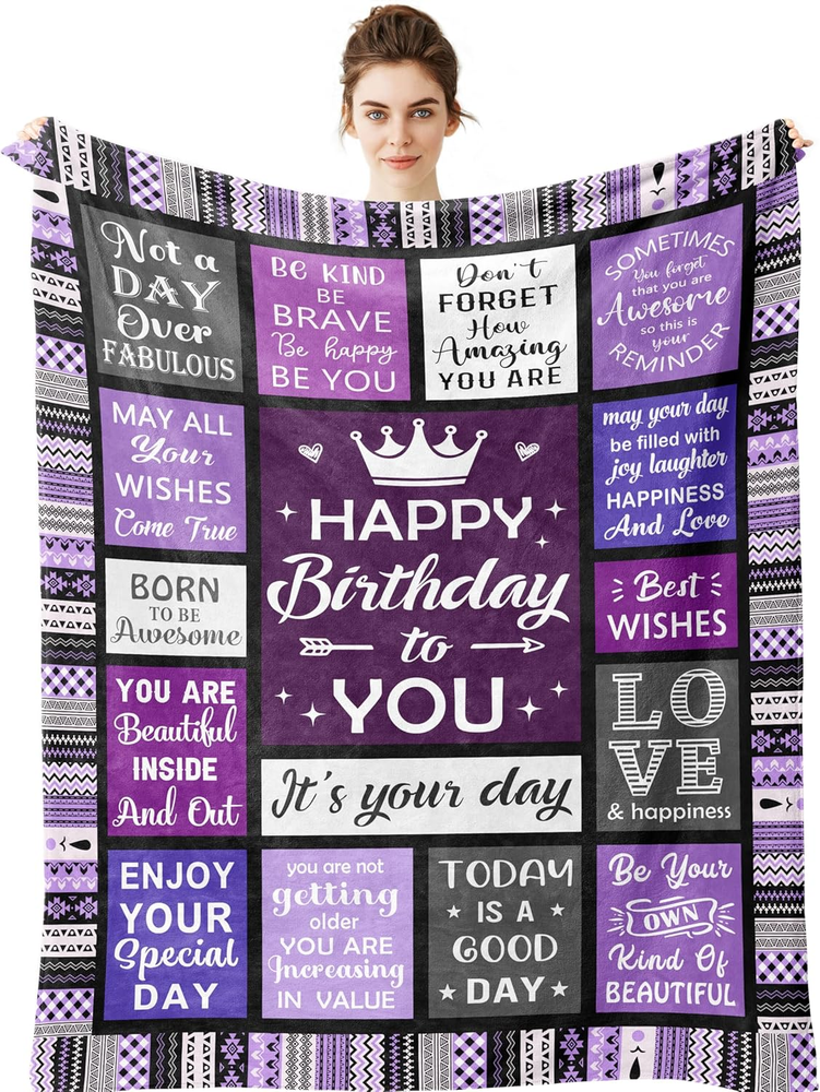 Birthday Gifts for Women - Happy Birthday for Woman Throw Blanket 60