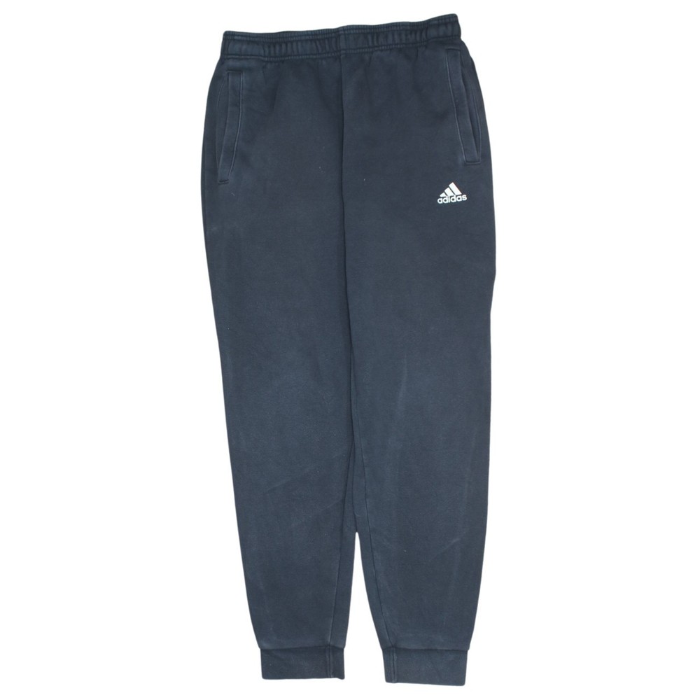 Adidas Mens Joggers Black Essentials Fleece Cuffed Elastic Waist Tapered Fit M
