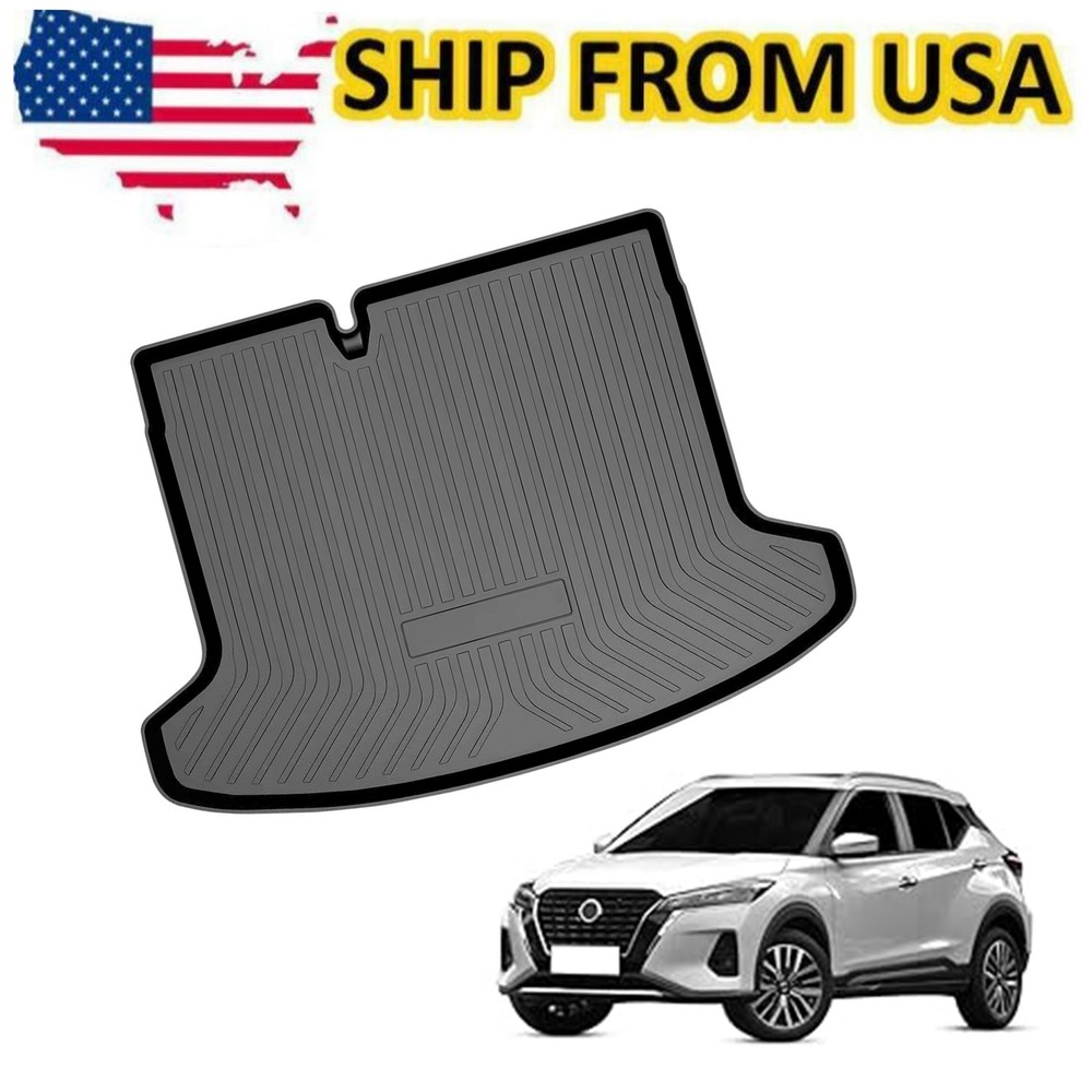 Black Rear Cargo Boot Liner Floor Cover Mat for 2018-2022 2023 Nissan Kicks