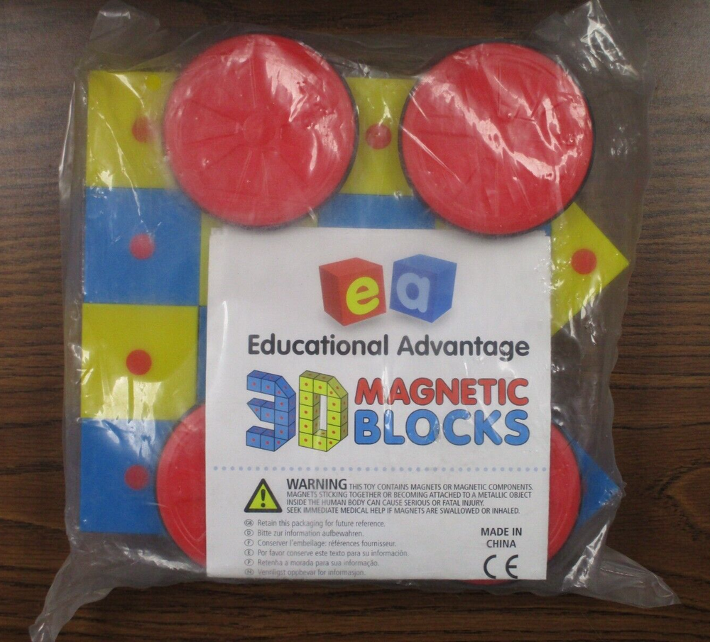 Educational Advantage, 3D Magnetic Blocks - 20 Pieces, Age 3+ 2