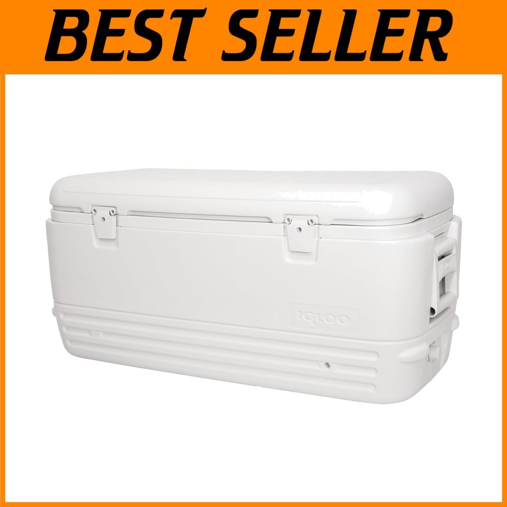 Insulated 120 Qt Hard Shell Ice Chest Cooler - Perfect for Camping & Parties