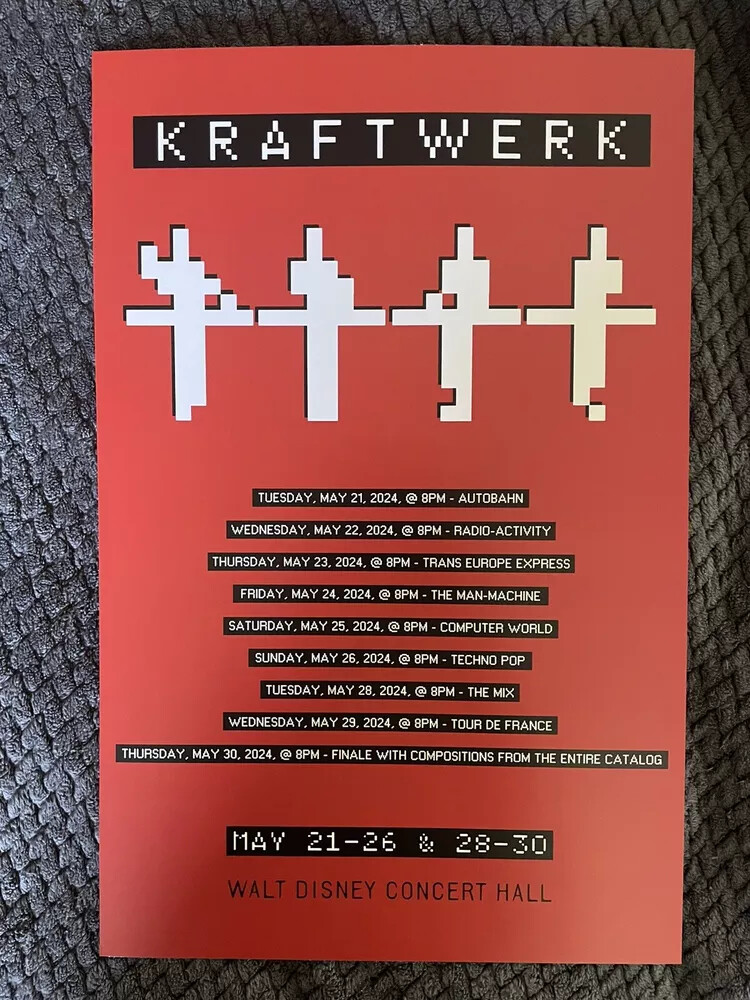 Kraftwerk - 2024 2025 Concert Tour - 11x17 Poster Print