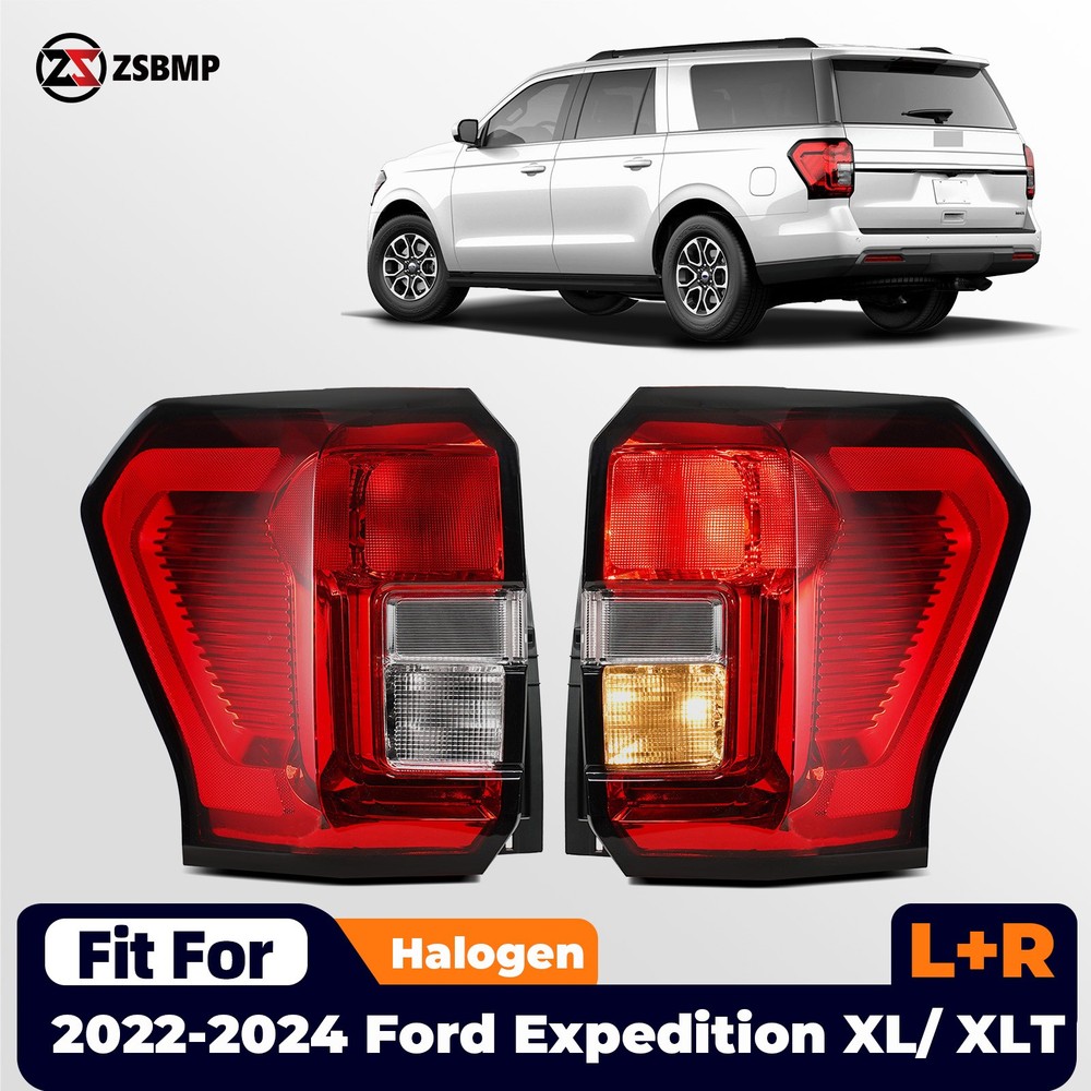 For 2022 2023 2024 Ford Expedition XL/ XLT Halogen Tail Lights Left+Right Pair