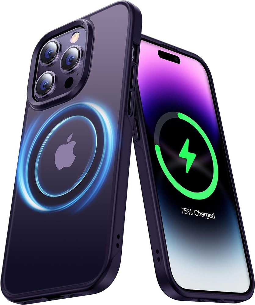 Magnetic Shockproof for iPhone 14 Pro Max Case Purple Compatible with MagSafe [N