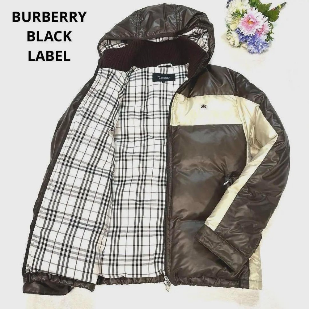 Burberry Black Label down jacket brown x beige M F/S from Japan