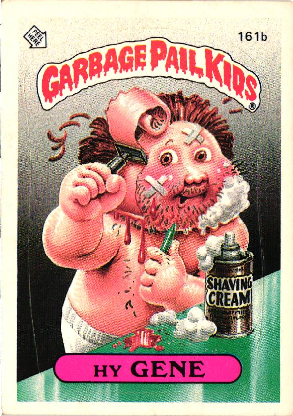 1986 Topps Garbage Pail Kids Sticker Card #161B Hy Gene