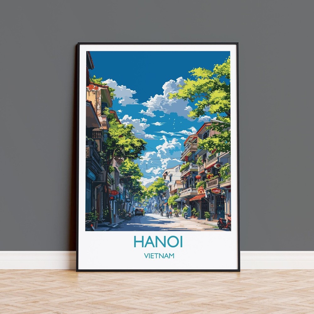 Hanoi Travel Print Travel Poster Of Hanoi Vietnam Asia Hanoi Art Lovers Gift