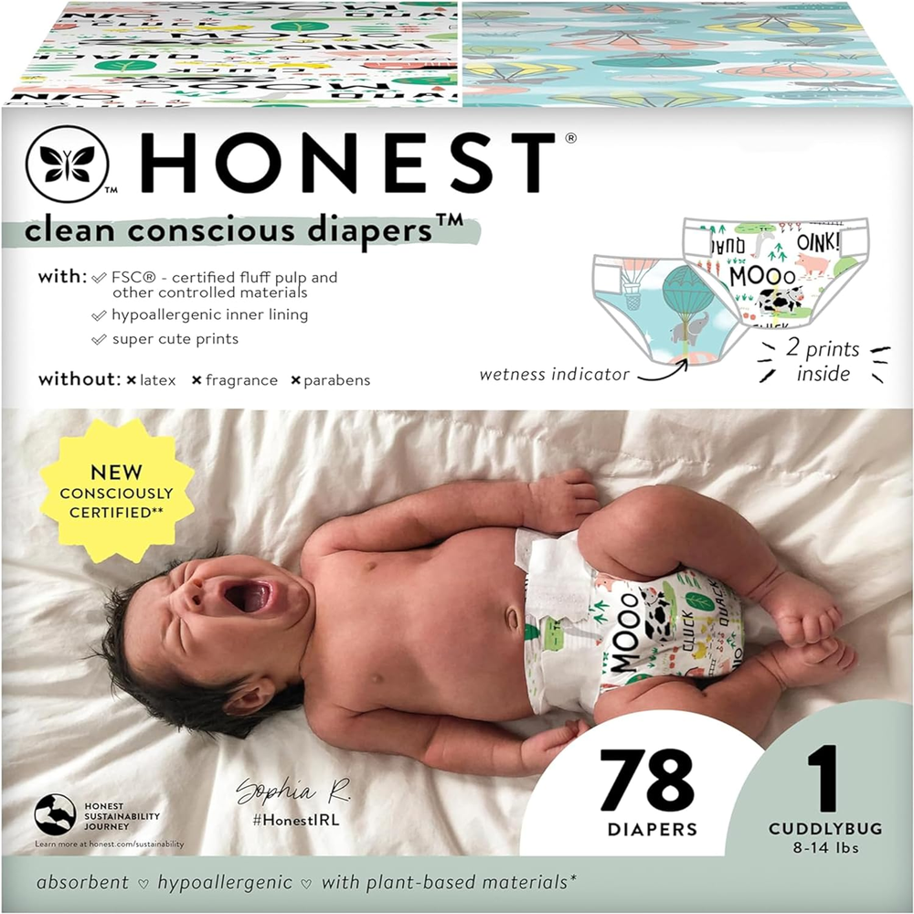 Clean Conscious Diapers | Plant-Based, Sustainable | above It All + Barnyard Bab