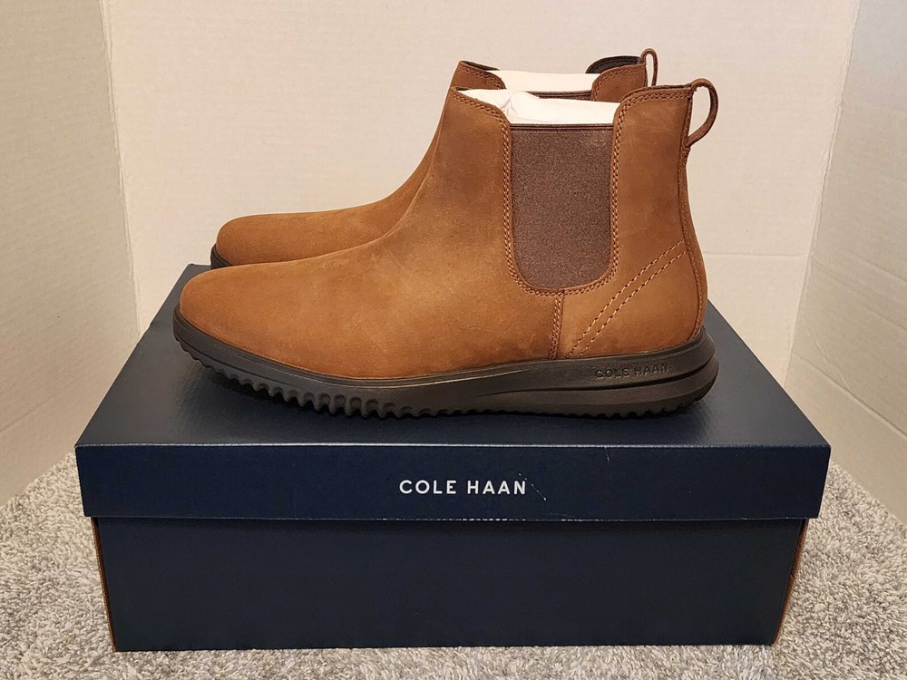 NEW Cole Haan Grand Plus Chelsea Boots Mens Size 11 Brown Lumber/Java C38789