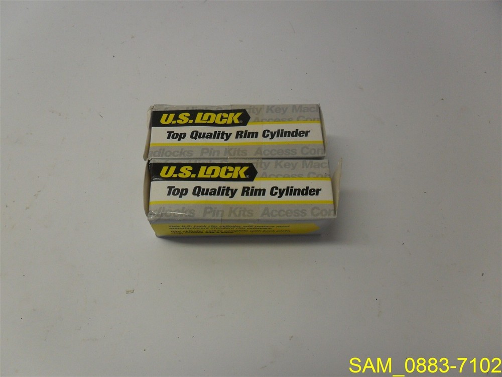 Qty =2: RIM CYLINDER SOLID BRASS-US3 BRASS US1565SC13 1 1/8