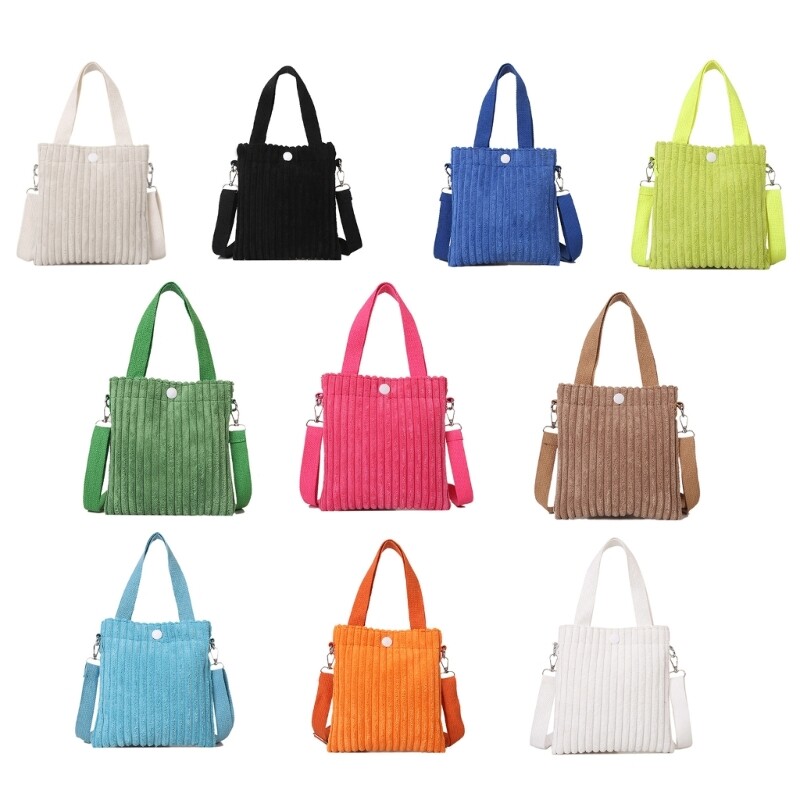 Fashionable Mini Tote Bag Handbag Corduroy Shoulder Bags for Various Occasions