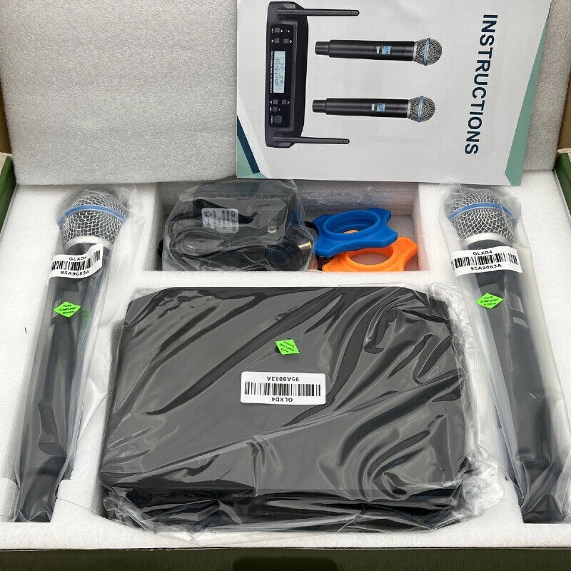 Shure Vocal Dual Channel Wireless Microphone System UHF Handheld GLXD4+BETA58A