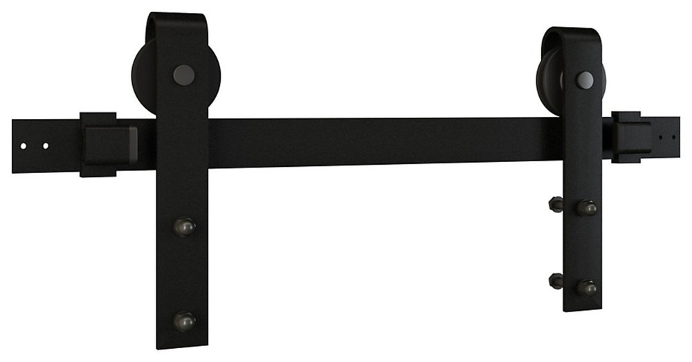 National Hardware N700-005 Designer 72 Inch Barn Door Track and - Black