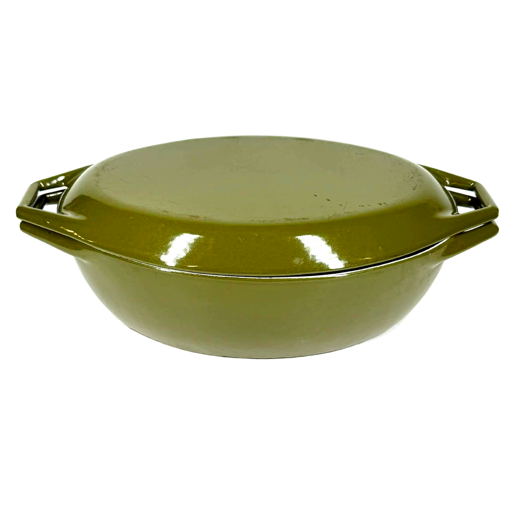 Nacco Denmark Green Casserole Covered Cooking Dish Glazed Stoneware MCM Vintage