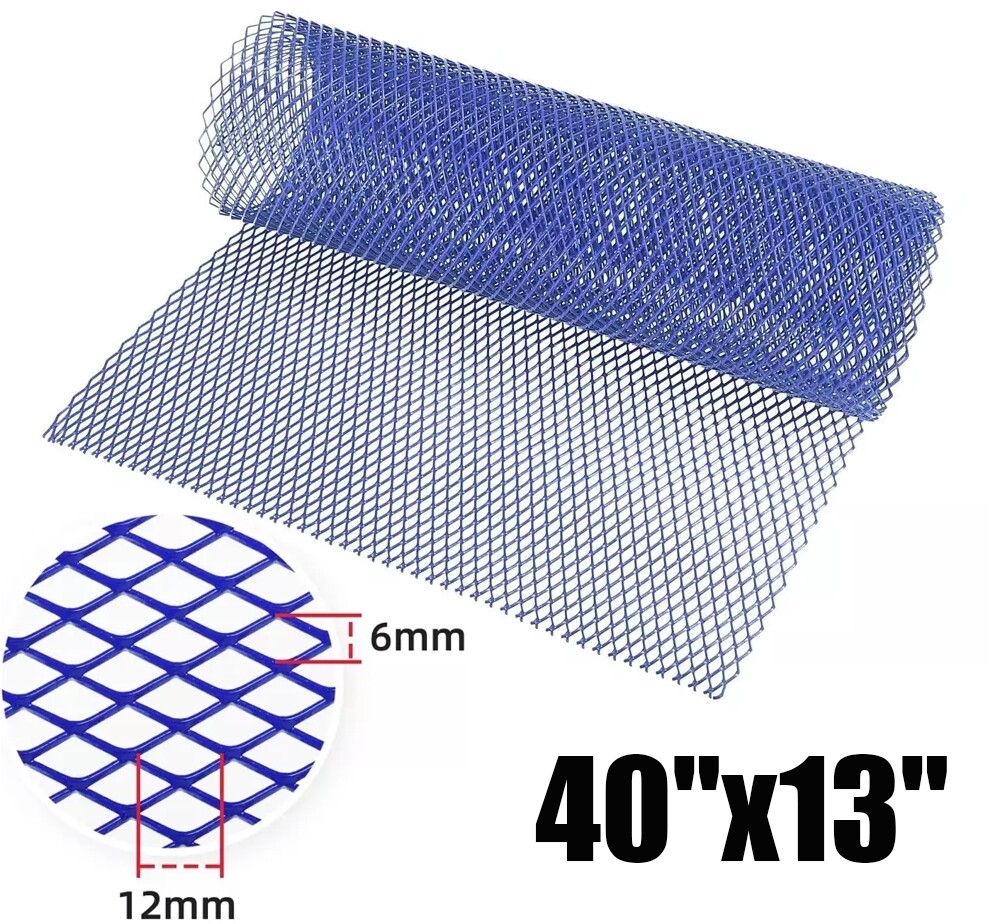 40”x13” Car Grill Mesh Aluminum Grille Mesh Sheet Rhombic Hole 6x12mm Universal