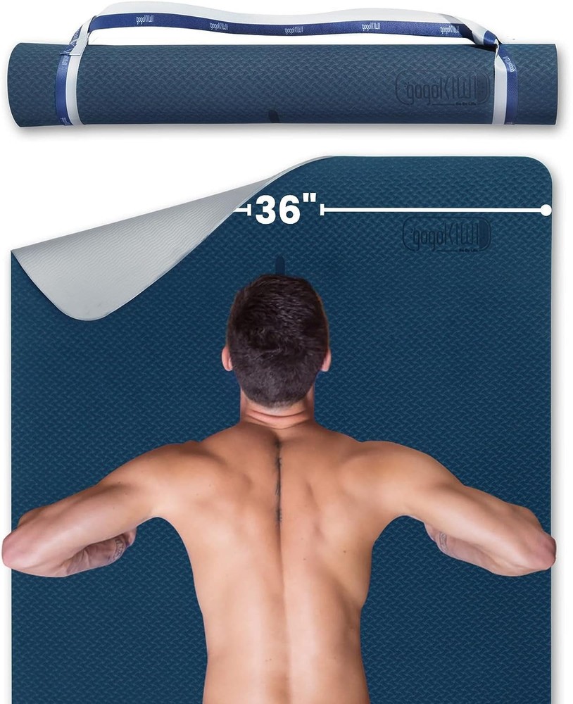 Extra Wide Non-Slip Yoga Mat for Men & Women 72x36 Inches 1/4 Thick Fitness