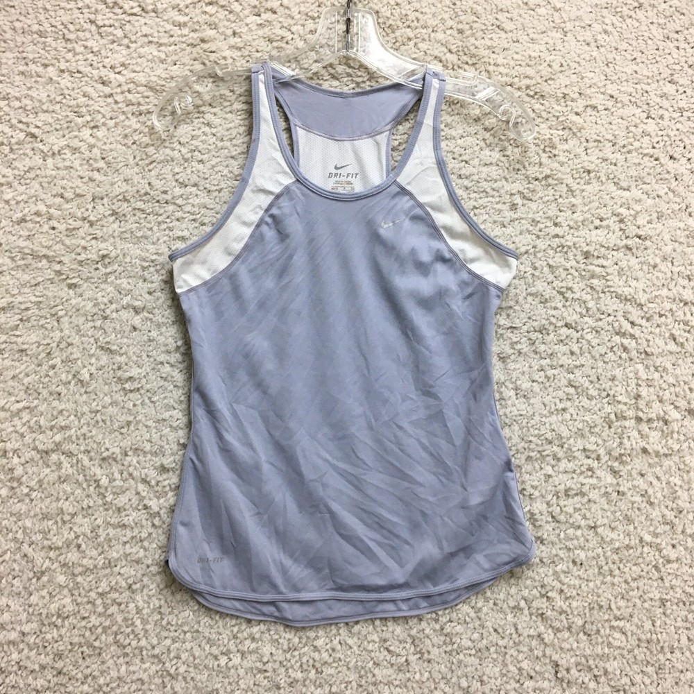 Nike Tank Top Shirt Small Adult Purple Dri Fit Racerback Swoosh Athletic Women S
