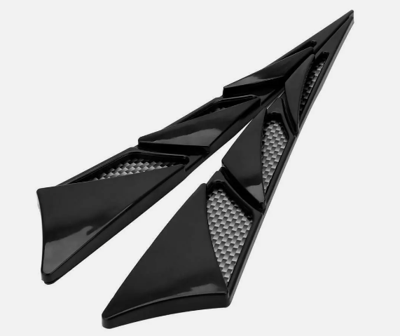 2pcs Car Side Body Marker Fender Air Flow Wing Vent Cover Trim DIY Accessories
