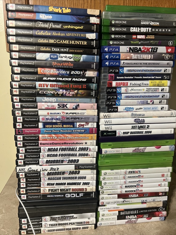 Huge Lot Of 69 Video Games For Ps2 Ps3 Ps4 Xbox Xbox 360 Xbox One Tested