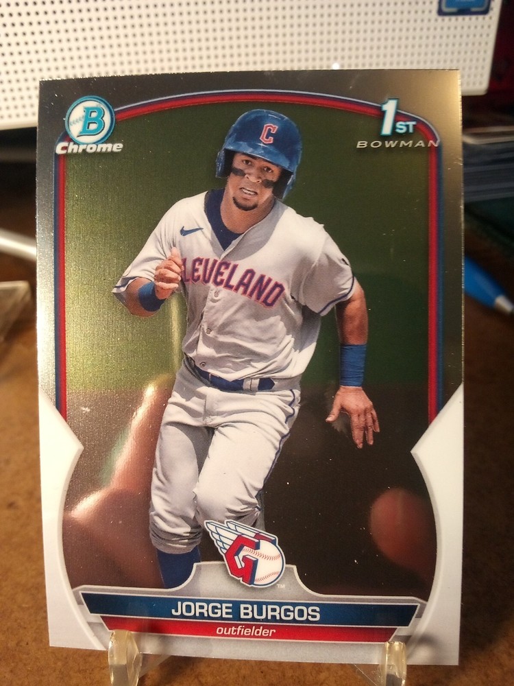 Jorge Burgos 2023 Bowman Chrome 1st Bowman Indians