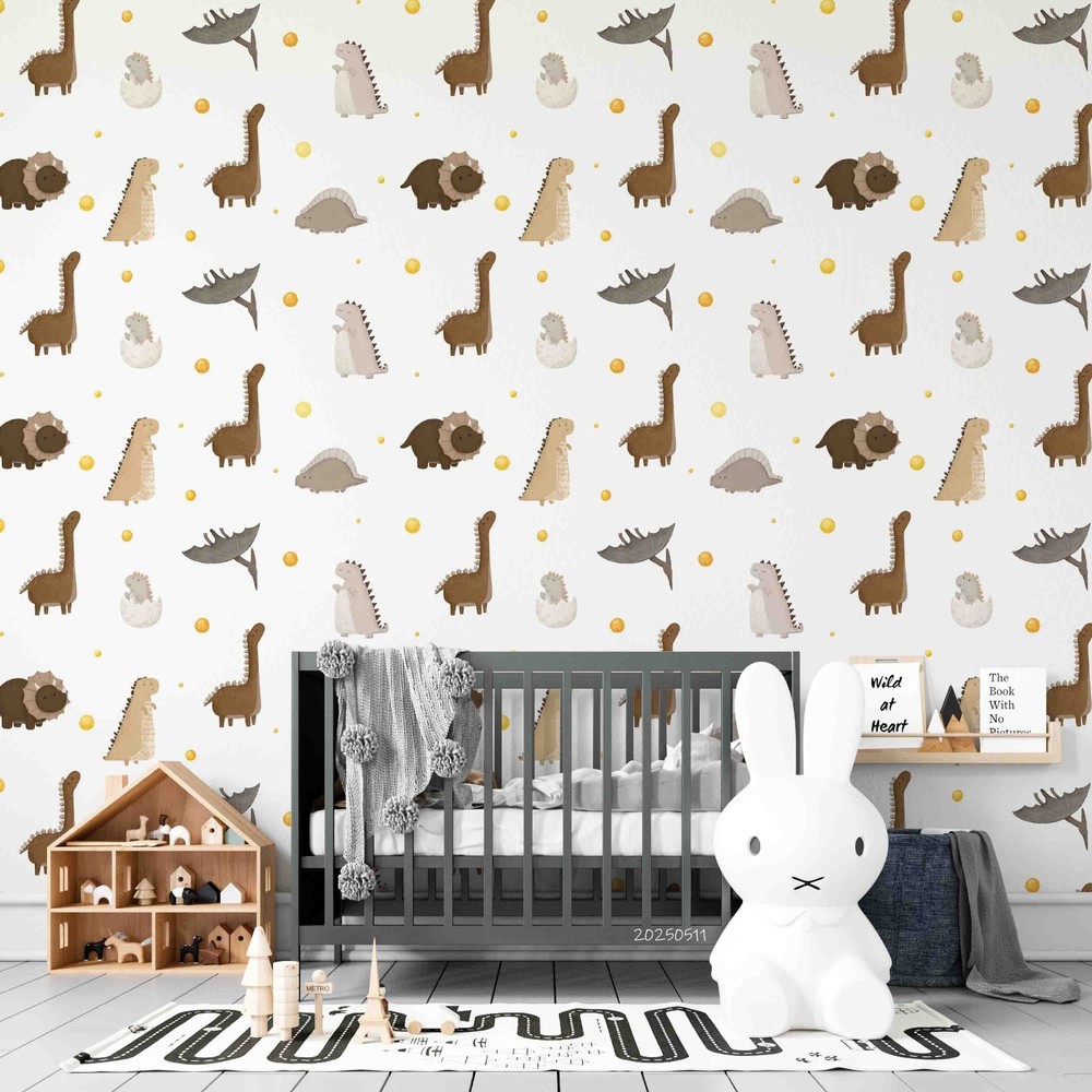 3D Cartoon Dinosaur Pattern Wall Murals Wallpaper Murals Wall Sticker