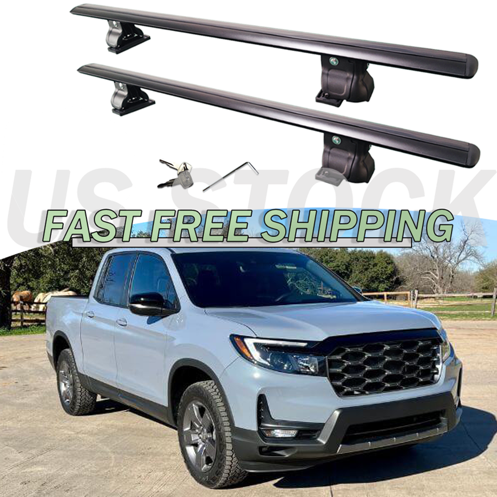 2PCS Lockable Crossbar Fit for Honda Ridgeline 2017-2025 Bare Roof Cargo Carrier
