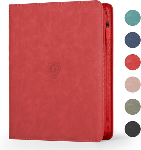 9 Pocket Card Binder,360 Pockets Trading Binder,Double 9-Pocket, Red